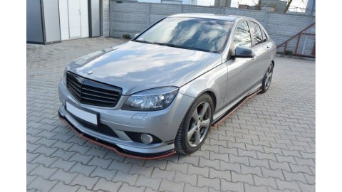 Dokładka Mercedes-Benz C W204 S204 Progi Gloss Black