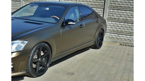 Dokładka Mercedes-Benz S W221 AMG LWB Progi Gloss Black