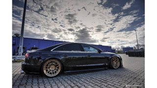 Dokładka Audi S8 D4 Facelift Progi Gloss Black