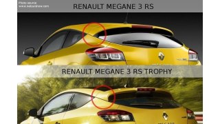 Przedłużenie Spoilera Renault Megane III RS Trophy RS Cup Gloss Black