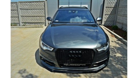 Splitter Audi A6 C7 S-Line przód v.2 Gloss Black