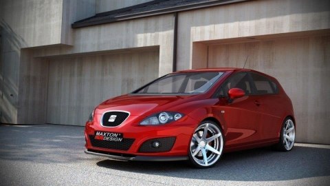 Splitter Seat Leon II Facelift przód Gloss Black